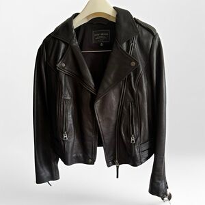 Lucky Brand Leather Motorcycle Jacket - Medium